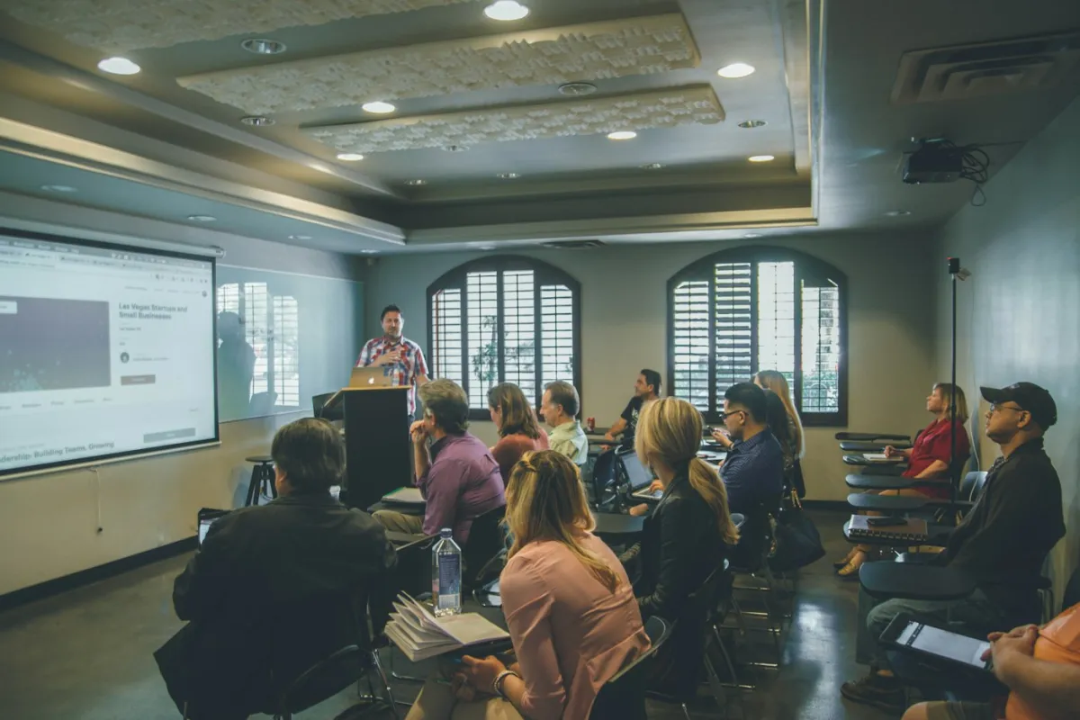 Training session in a meeting room